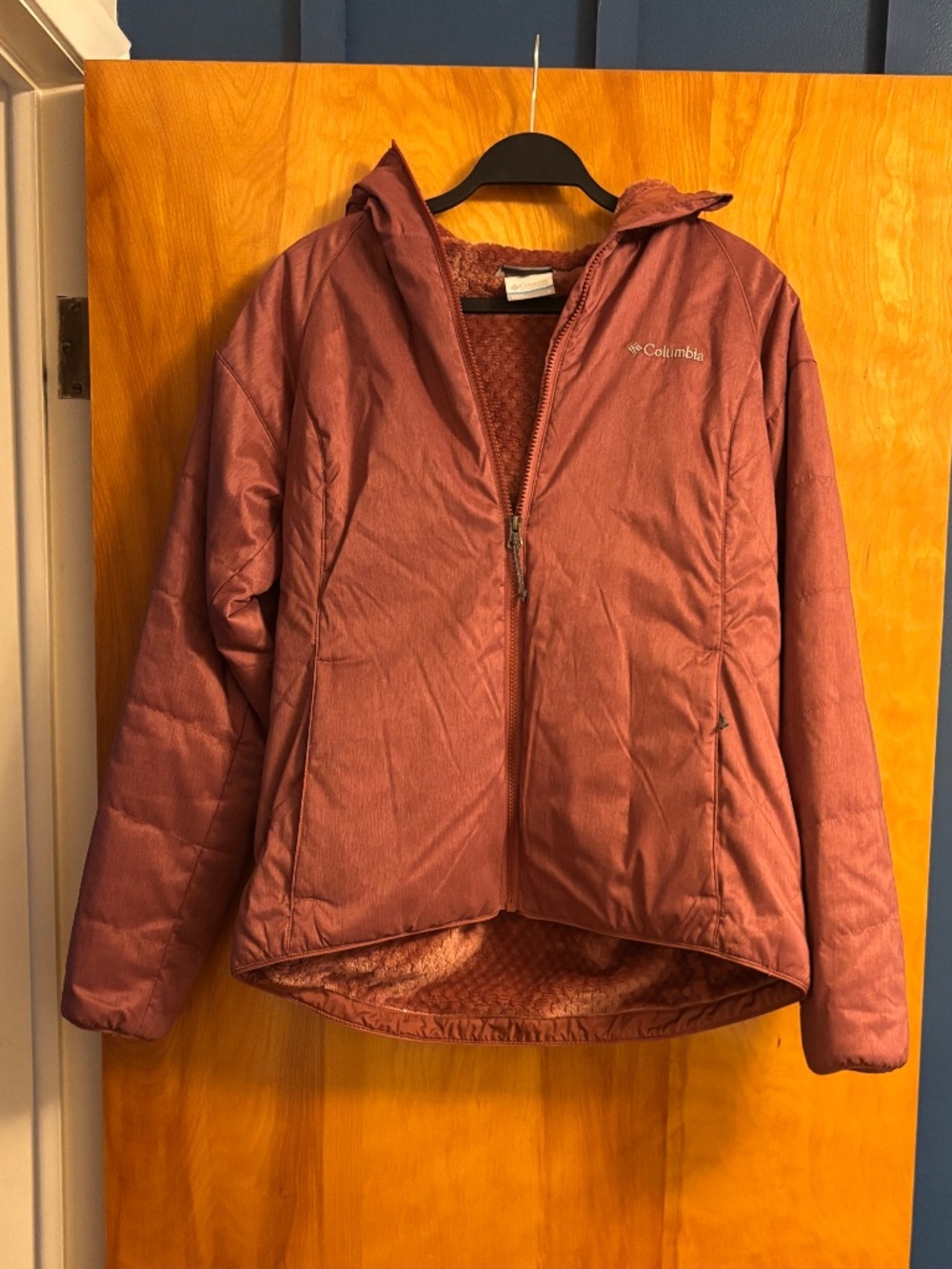 Columbia red hooded jacket